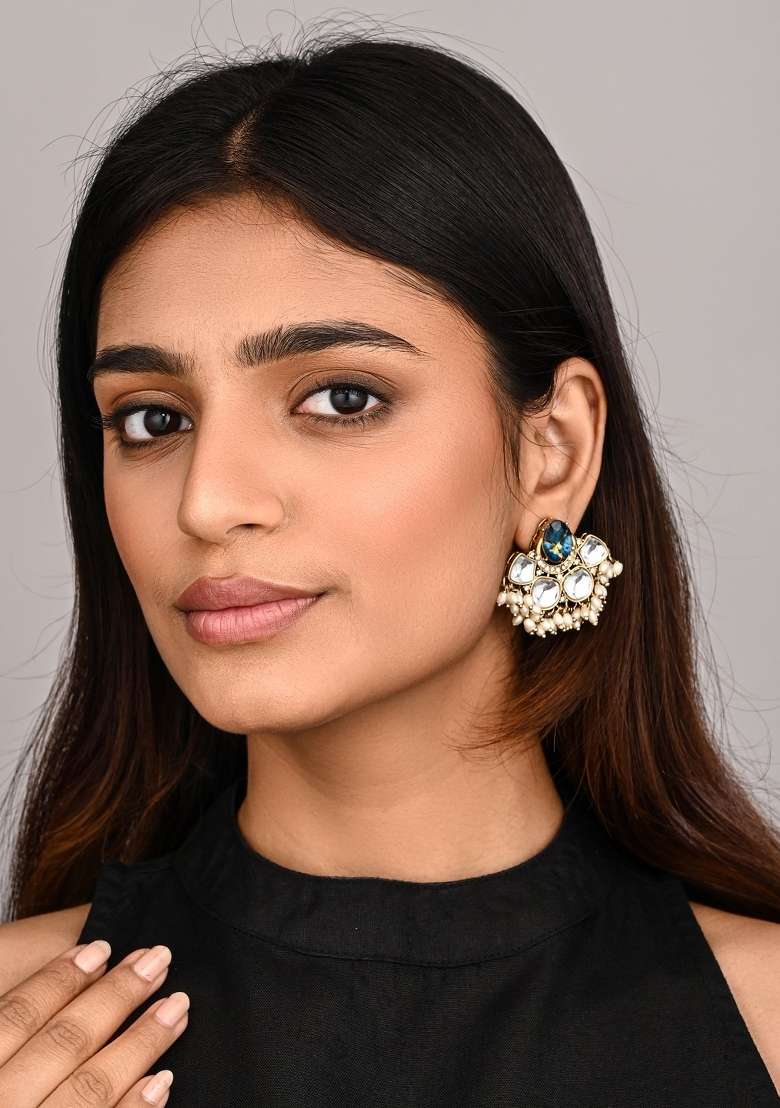 Blue  Zinc Alloy Earring - Indya