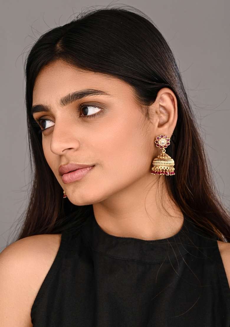 Golden  Zinc Alloy Earring - Indya