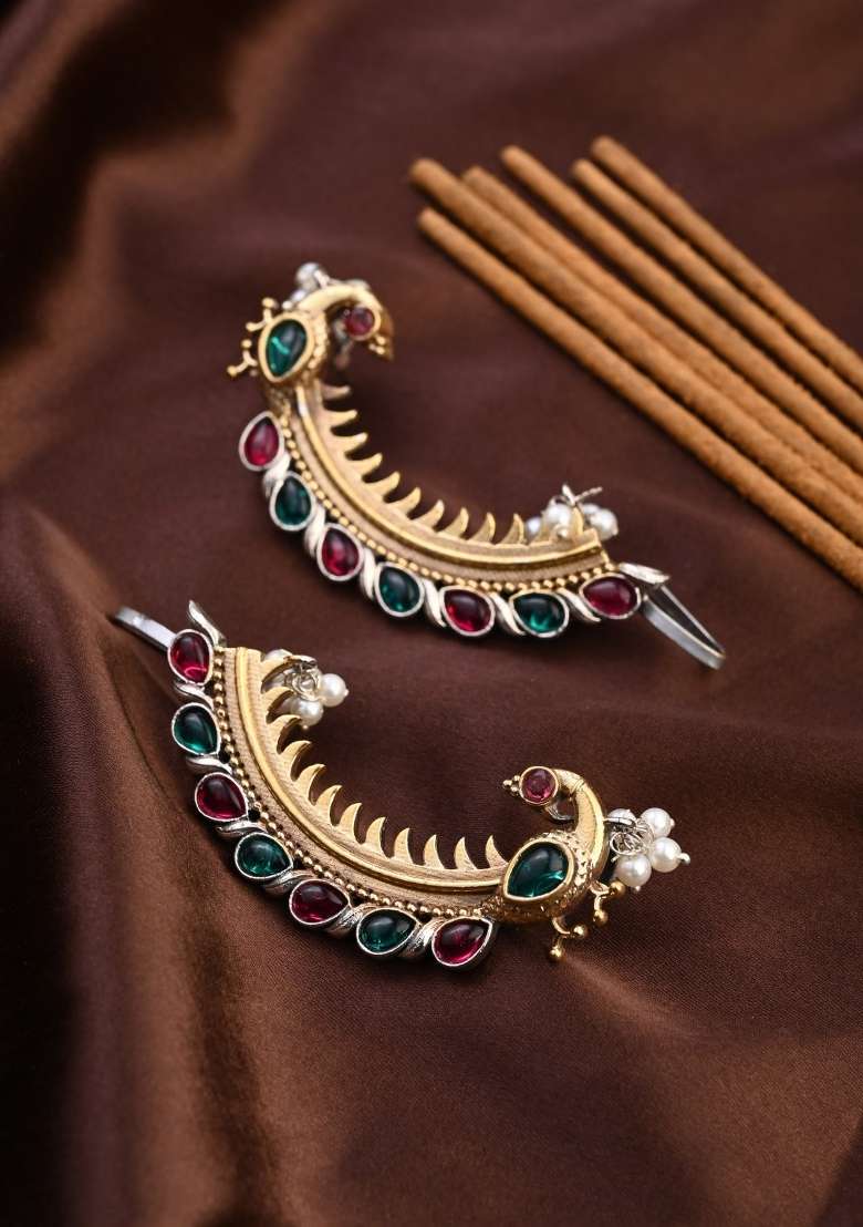 Golden  Brass Earring - Indya