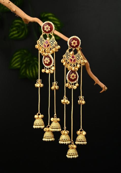 Red  Zinc Alloy Earring