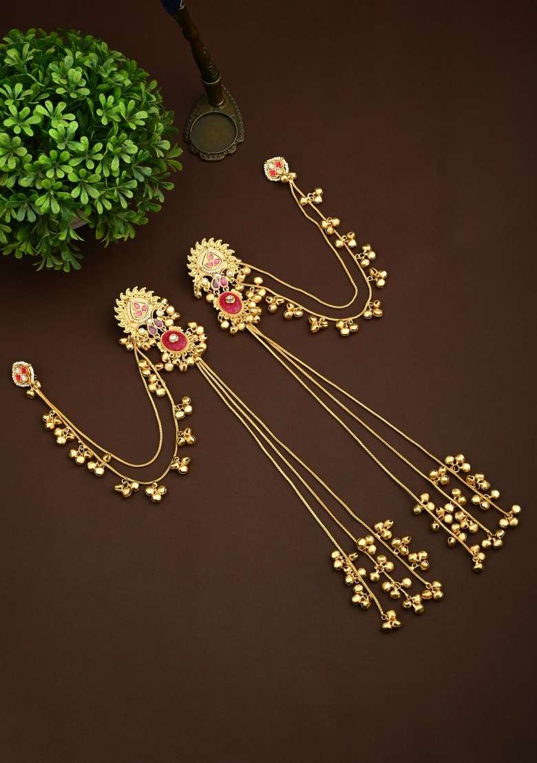 Red  Zinc Alloy Earring - Indya