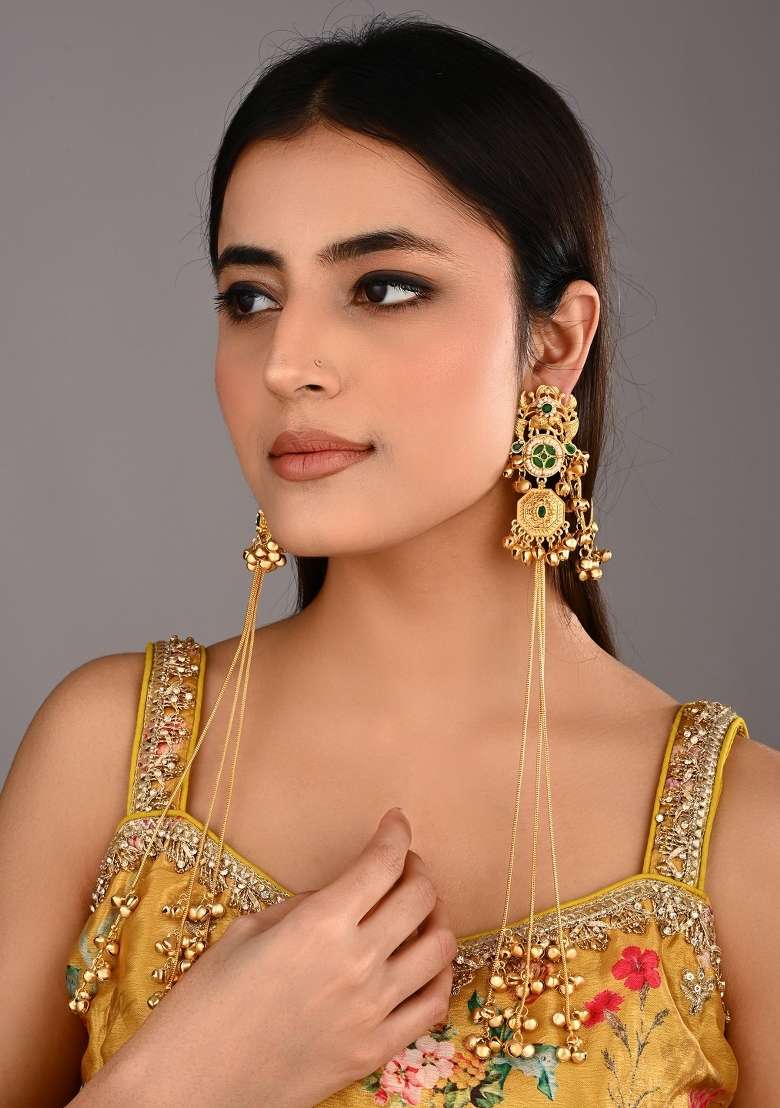 Green  Zinc Alloy Earring - Indya