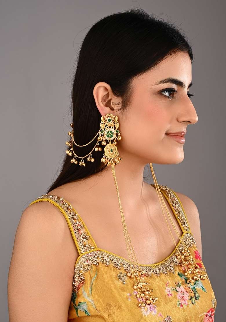 Green  Zinc Alloy Earring - Indya