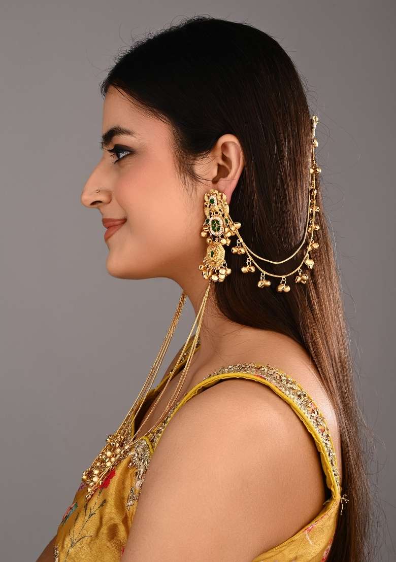 Green  Zinc Alloy Earring - Indya