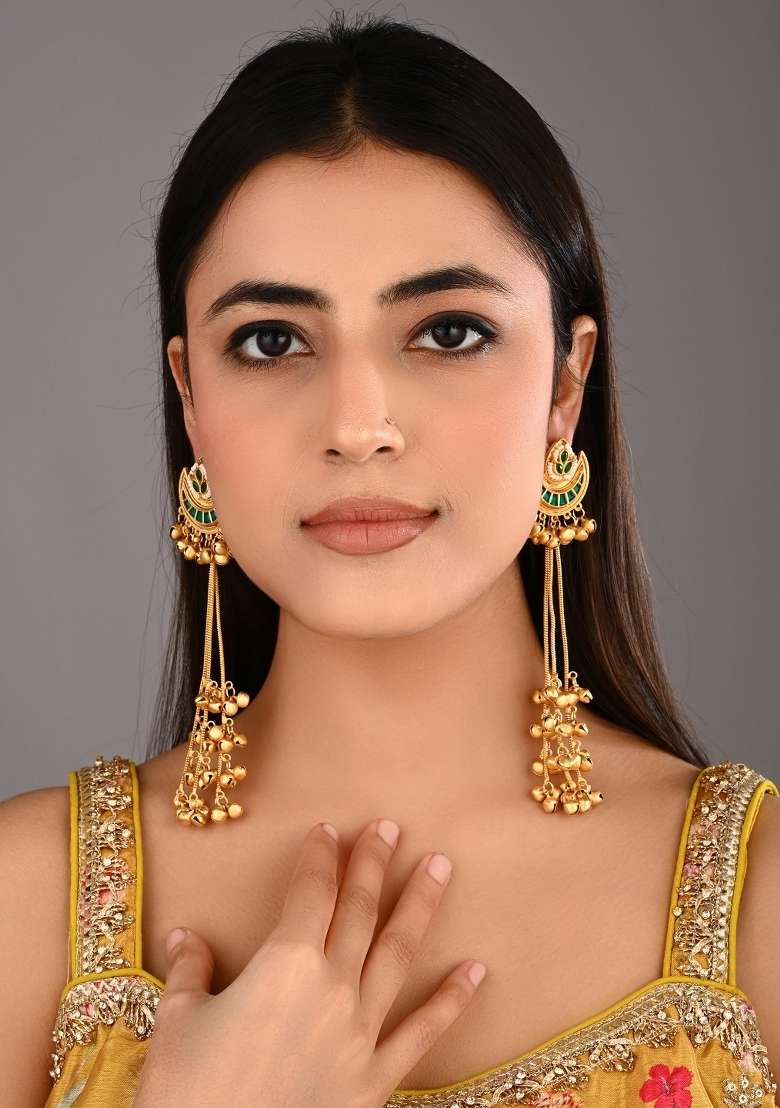 Green  Zinc Alloy Earring - Indya