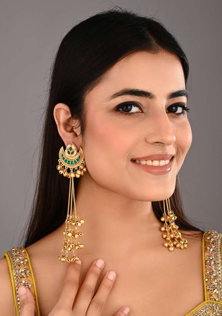 Green  Zinc Alloy Earring - Indya