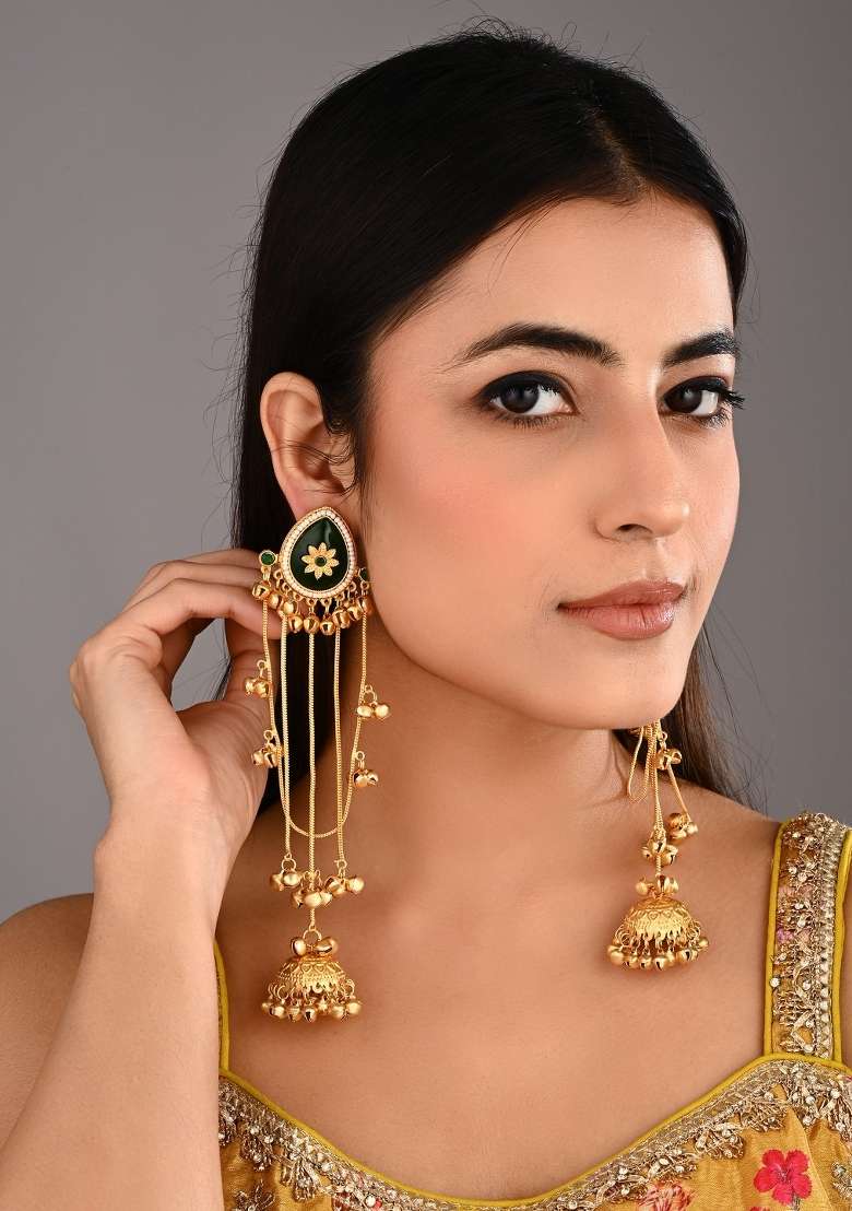 Green  Zinc Alloy Earring - Indya