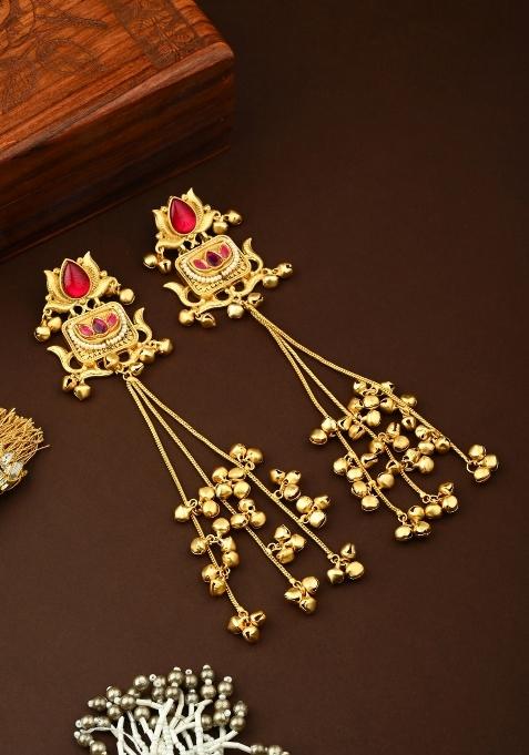 Red  Zinc Alloy Earring