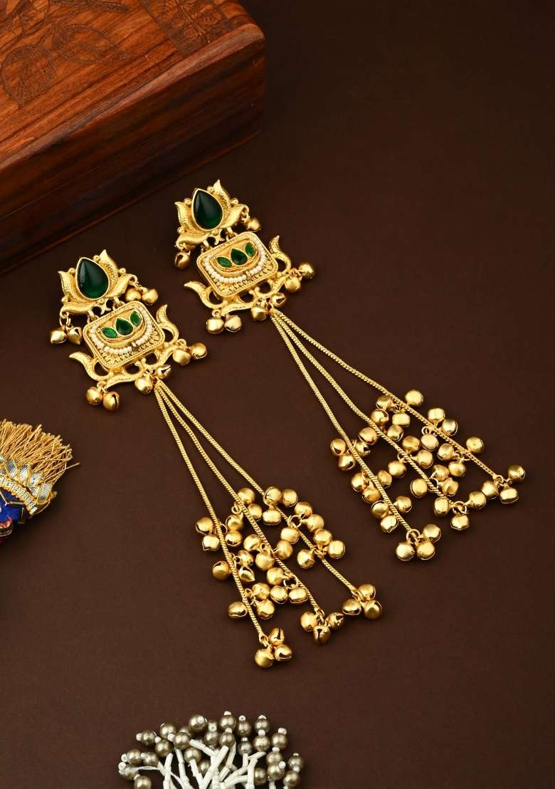 Green  Zinc Alloy Earring - Indya