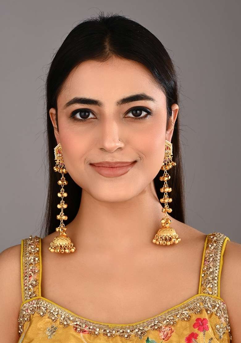 Red  Zinc Alloy Earring - Indya