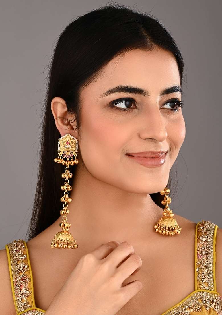 Red  Zinc Alloy Earring - Indya