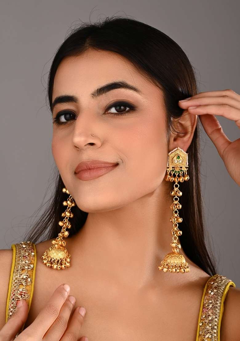 Green  Zinc Alloy Earring - Indya