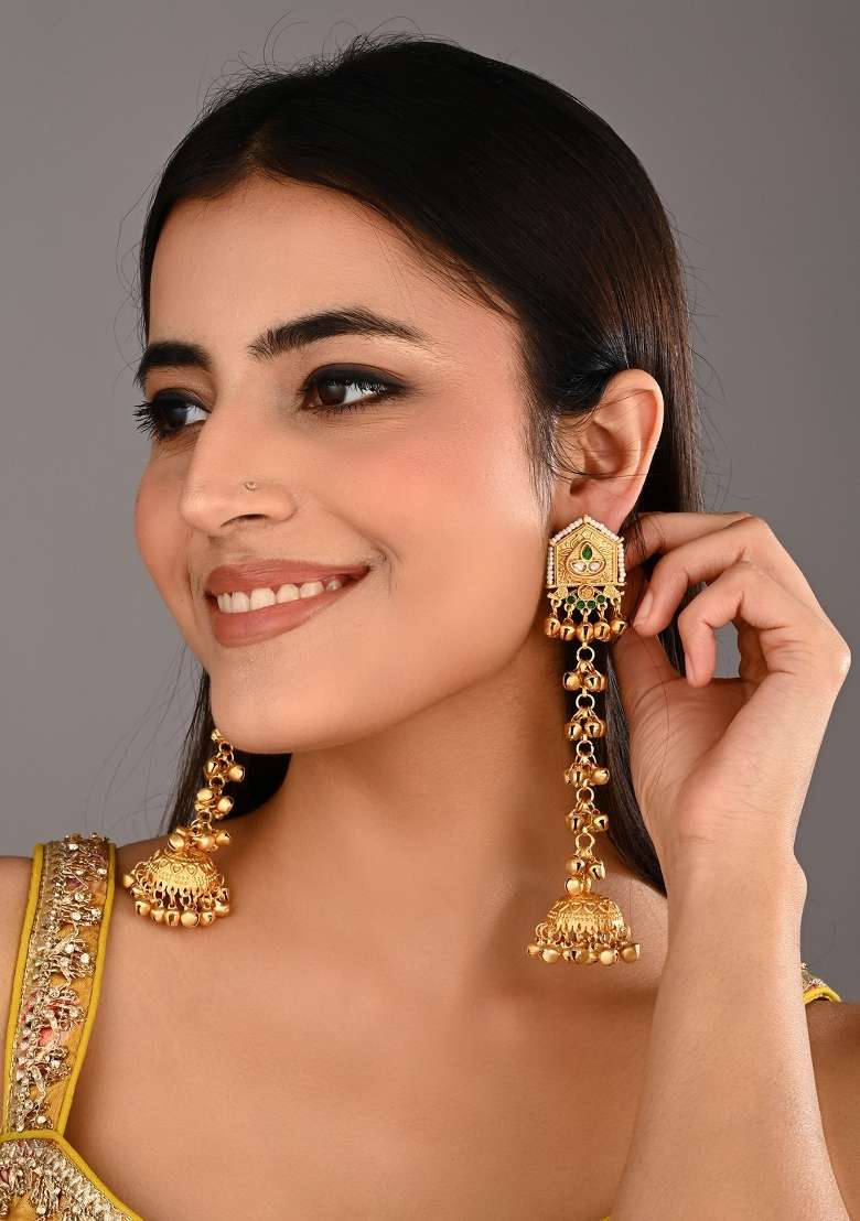 Green  Zinc Alloy Earring - Indya
