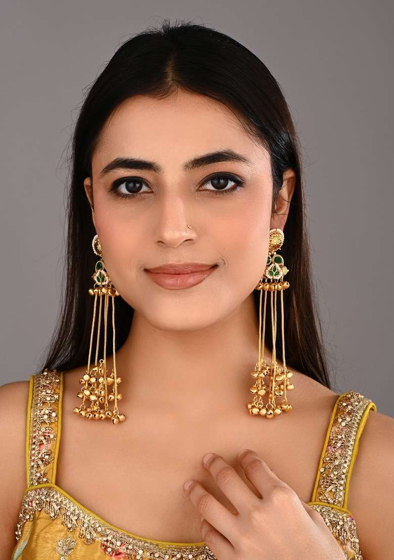 Green  Zinc Alloy Earring - Indya