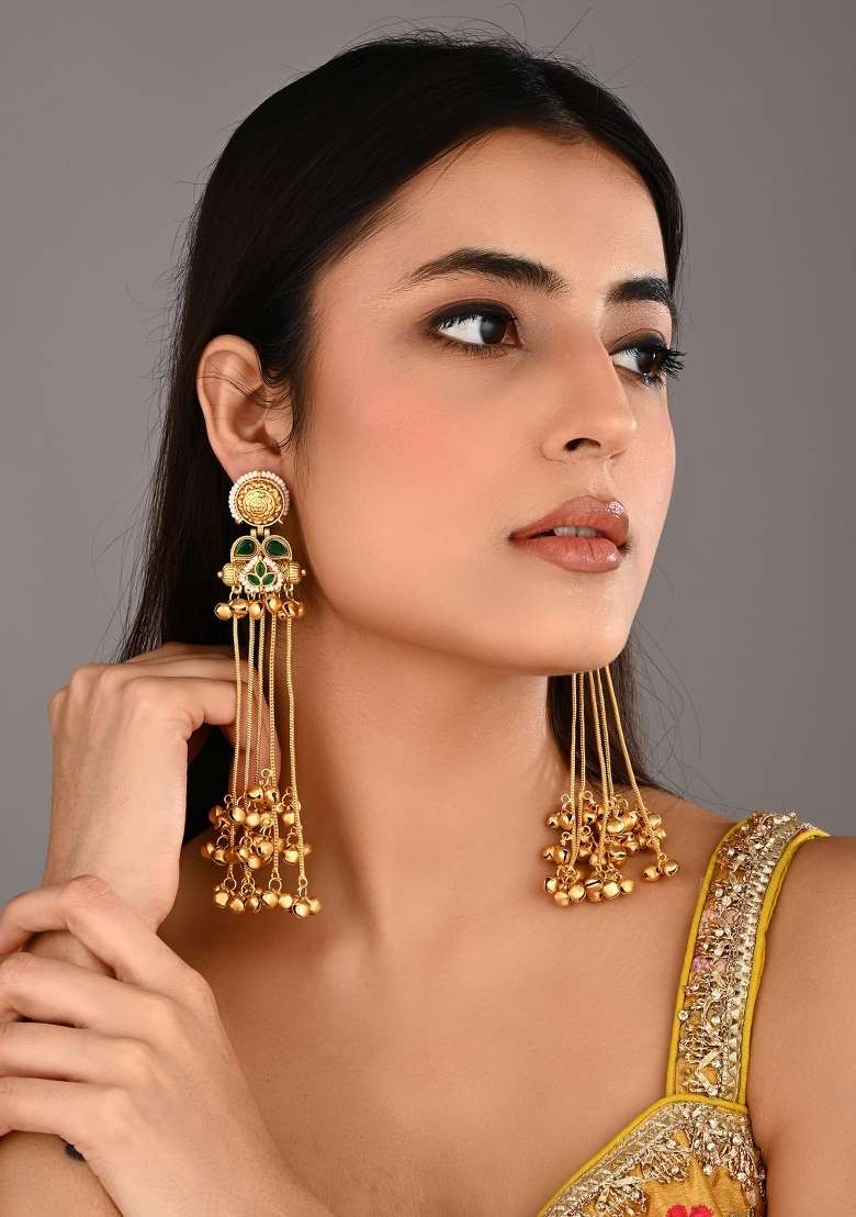 Green  Zinc Alloy Earring - Indya
