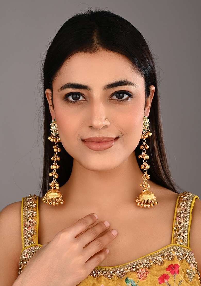 Green  Zinc Alloy Earring - Indya