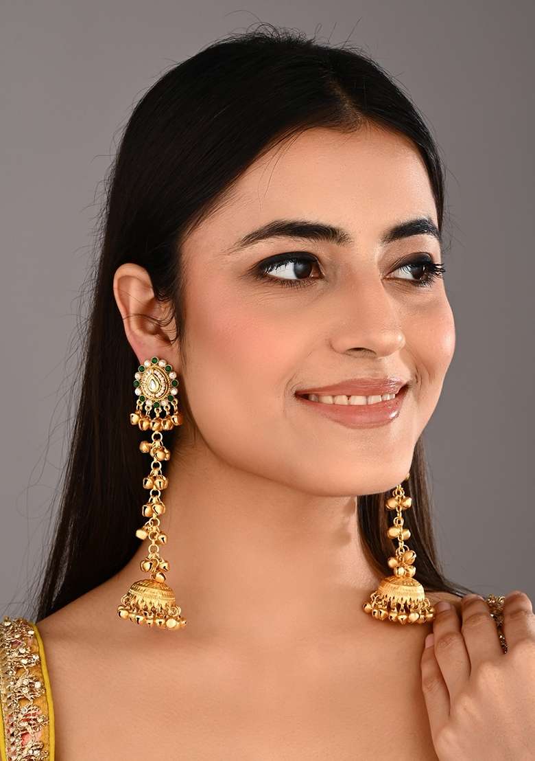 Green  Zinc Alloy Earring - Indya