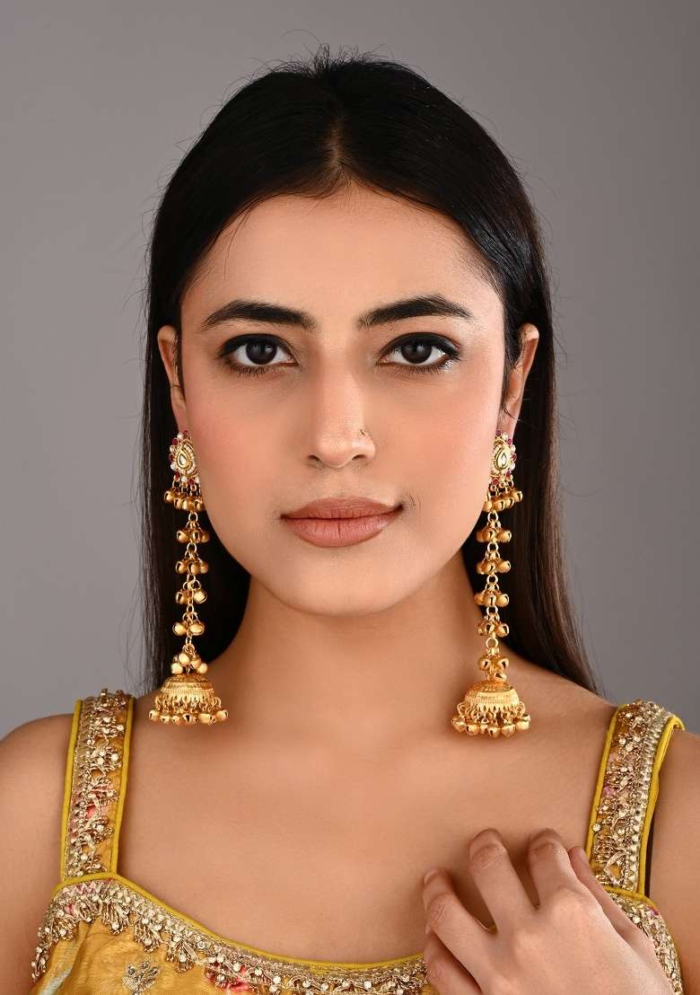 Red  Zinc Alloy Earring - Indya