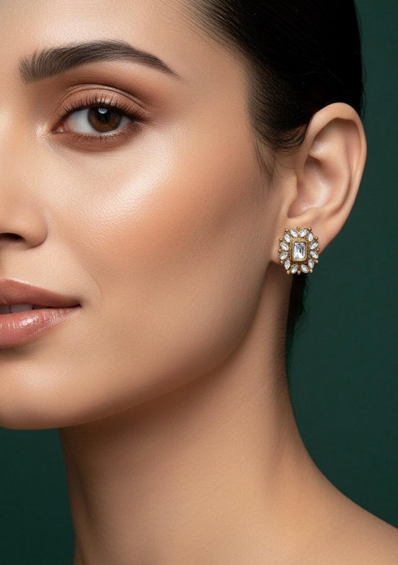 Gold Stainless Earrings - Indya