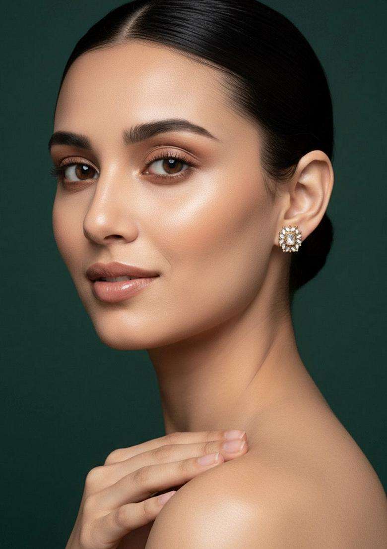 Gold Stainless Earrings - Indya