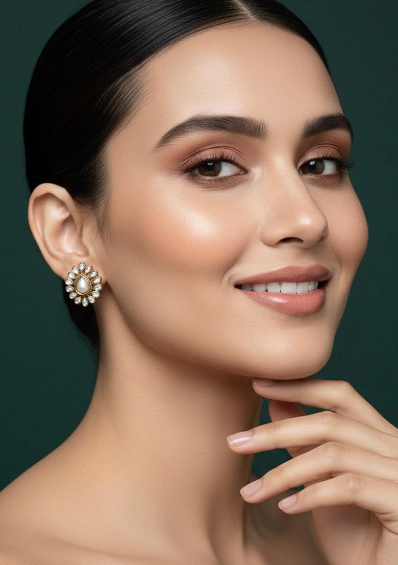 Gold Stainless Earrings - Indya