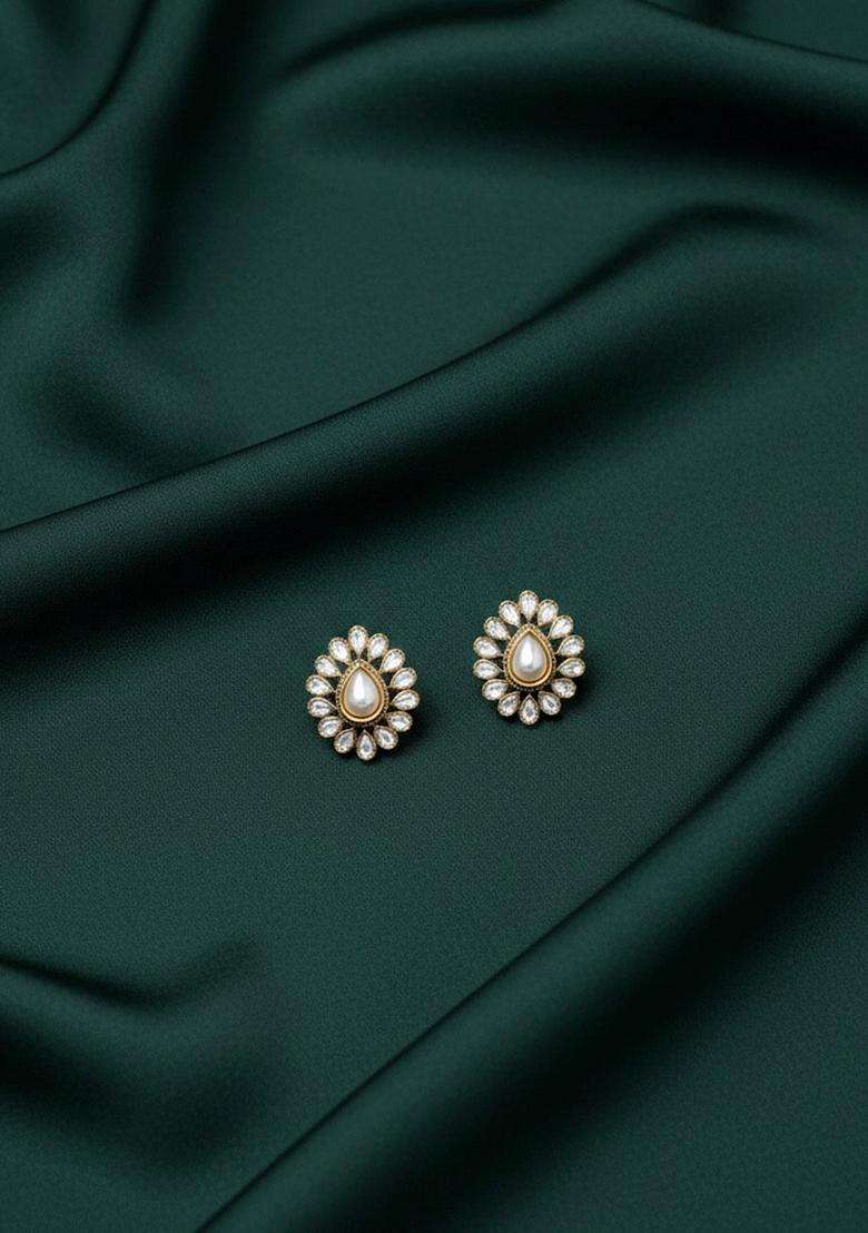 Gold Stainless Earrings - Indya