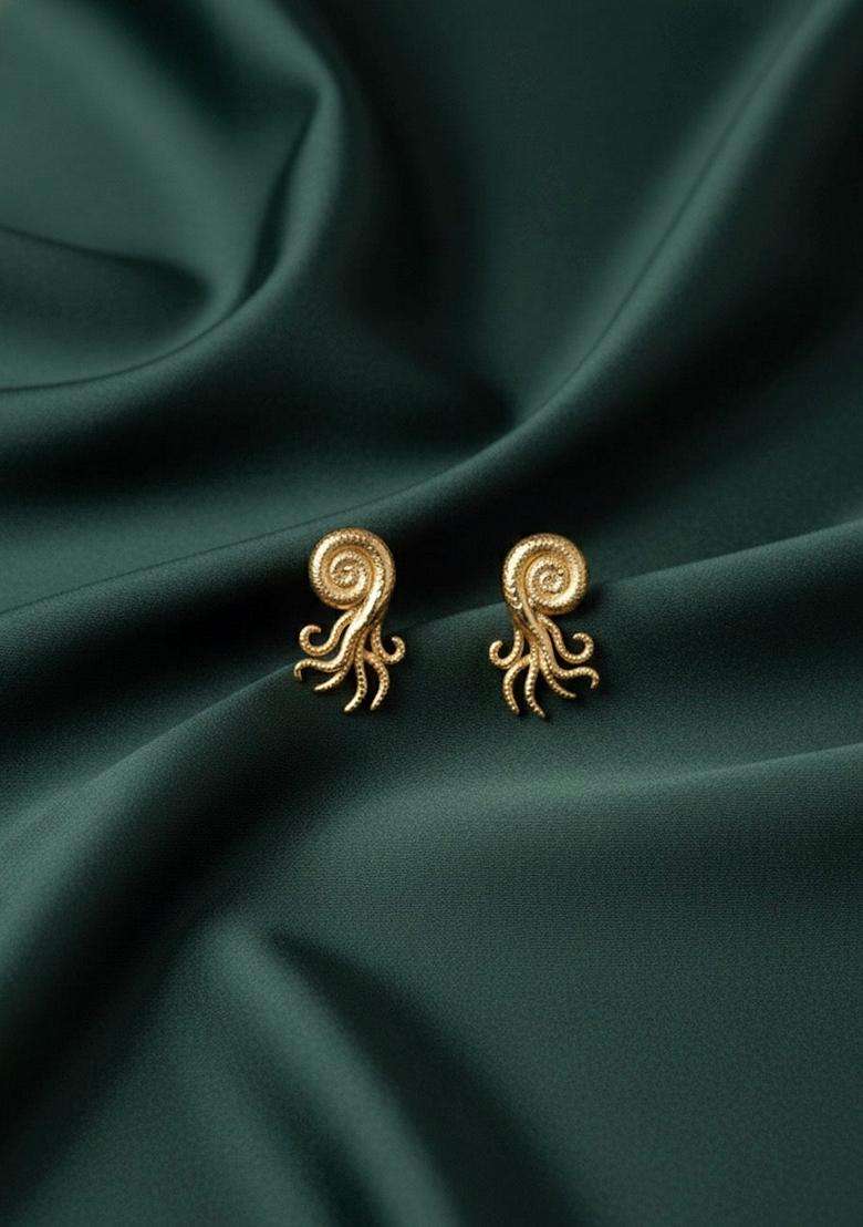 Gold Stainless Earrings - Indya