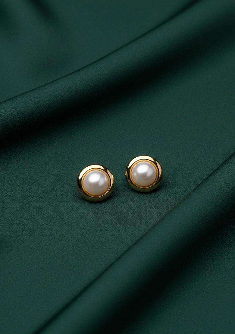 Gold Stainless Earrings - Indya