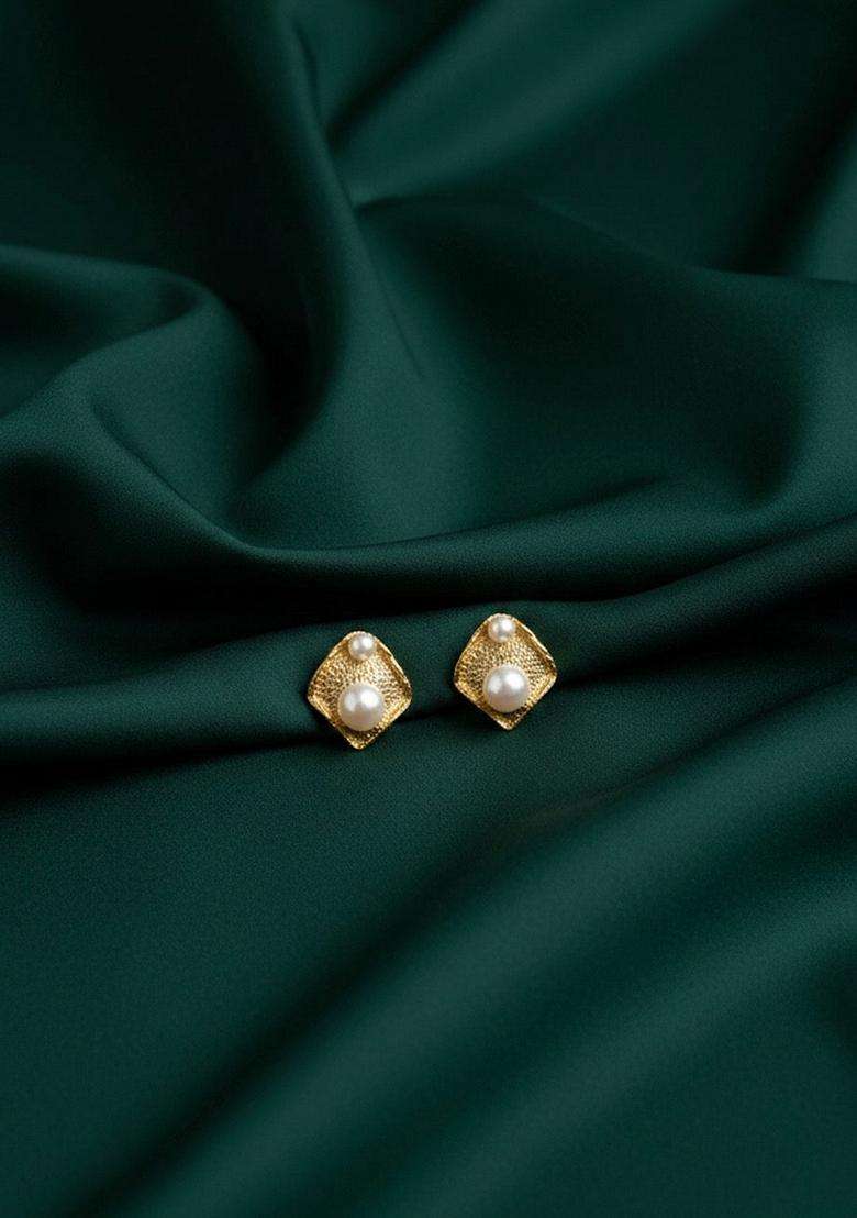Gold Stainless Earrings - Indya