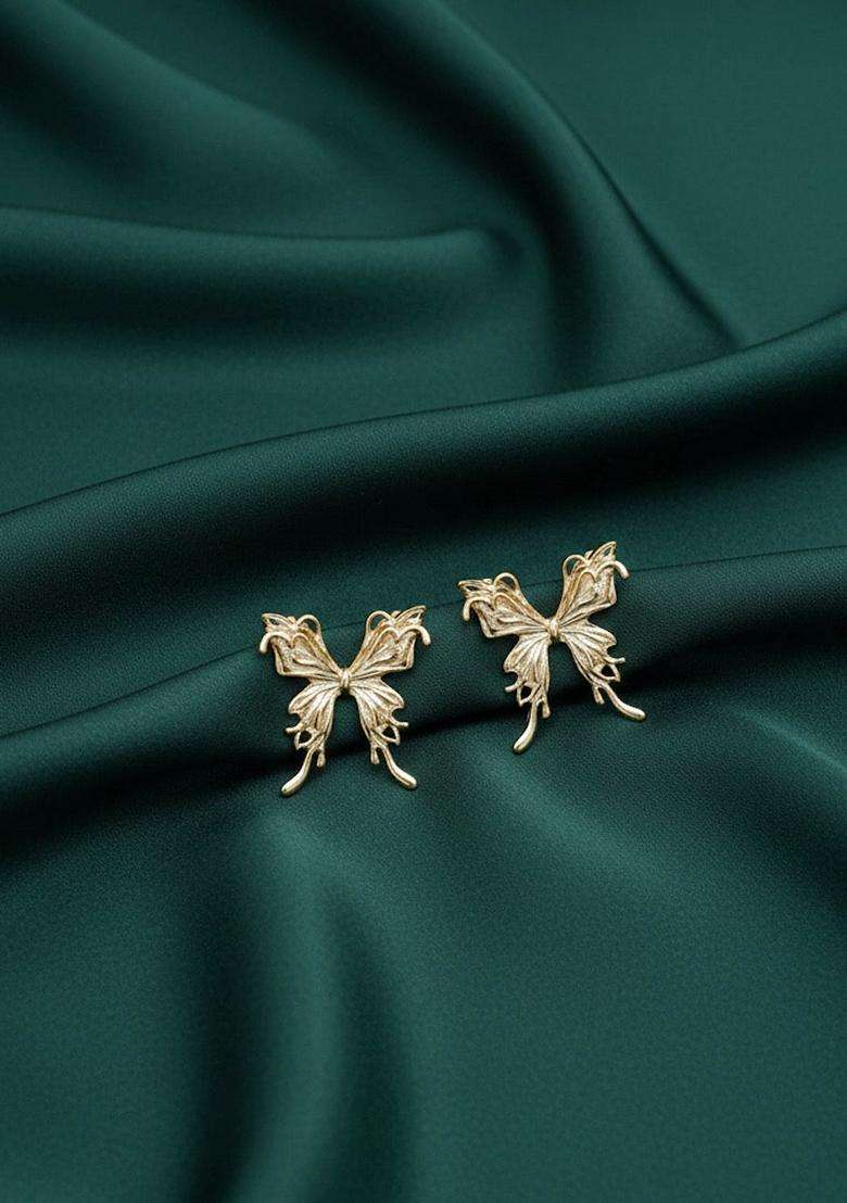 Gold Stainless Earrings - Indya