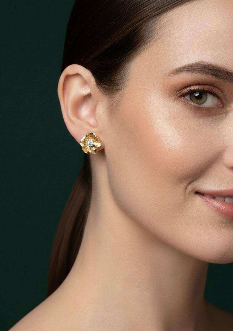 Gold Stainless Earrings - Indya