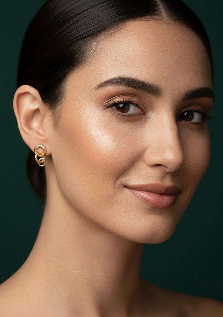 Gold Stainless Earrings - Indya