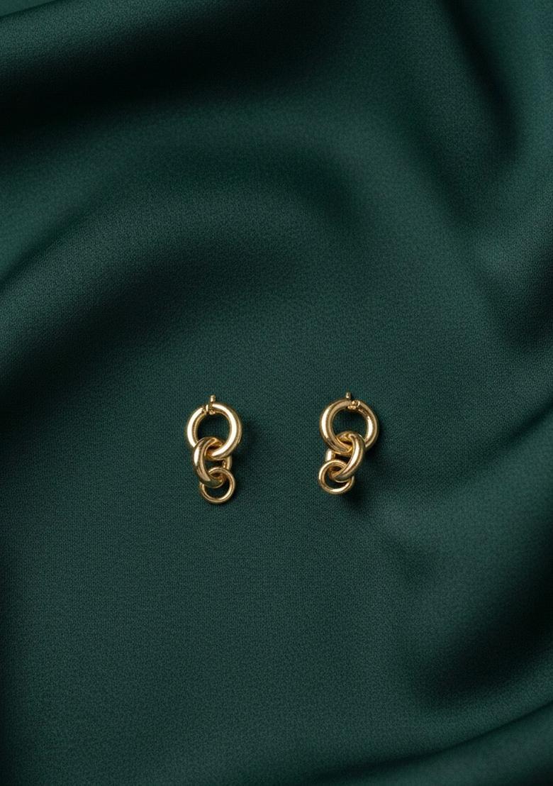 Gold Stainless Earrings - Indya