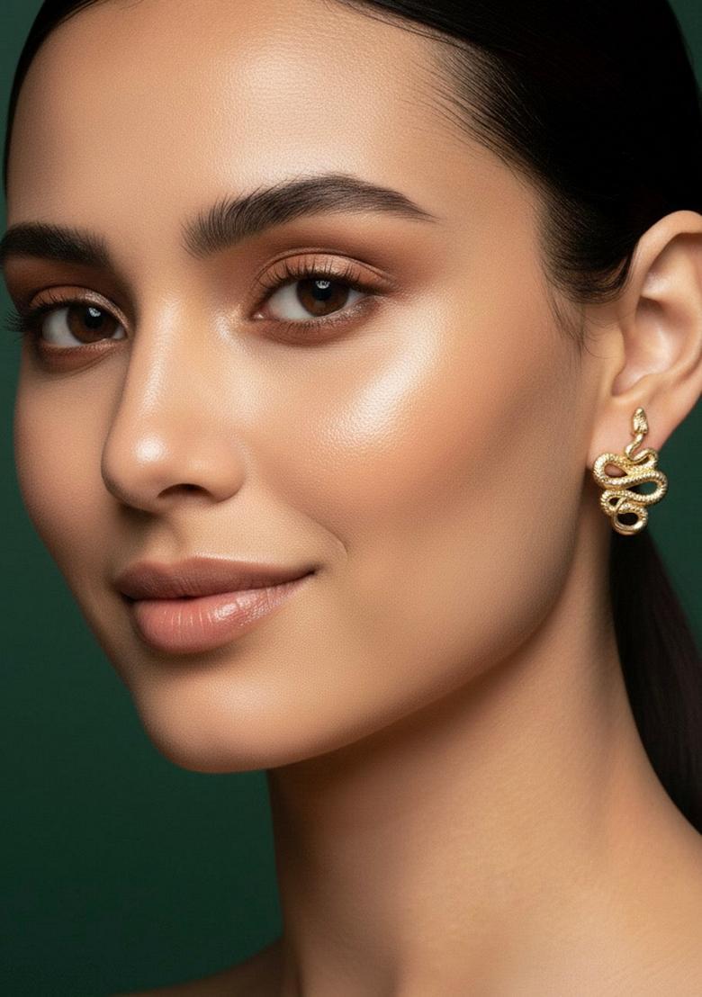 Gold Stainless Earrings - Indya
