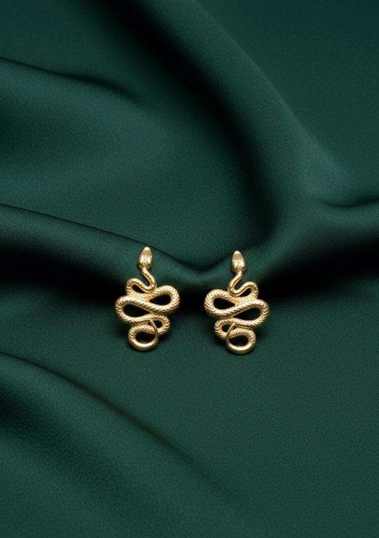 Gold Stainless Earrings - Indya