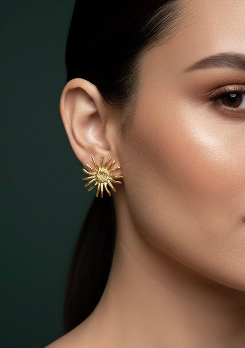 Gold Stainless Earrings - Indya