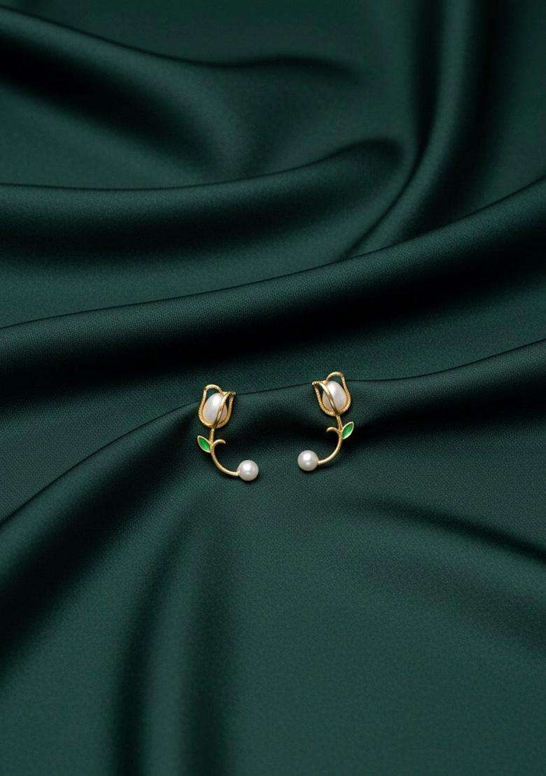 Gold Stainless Earrings - Indya