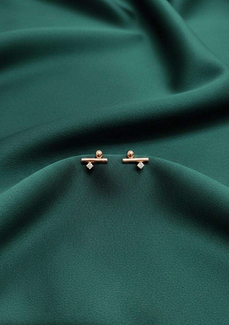 Gold Stainless Earrings - Indya
