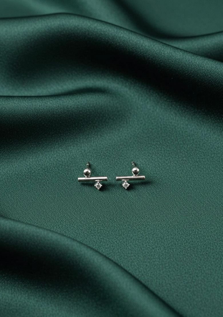 Silver Stainless Earrings - Indya