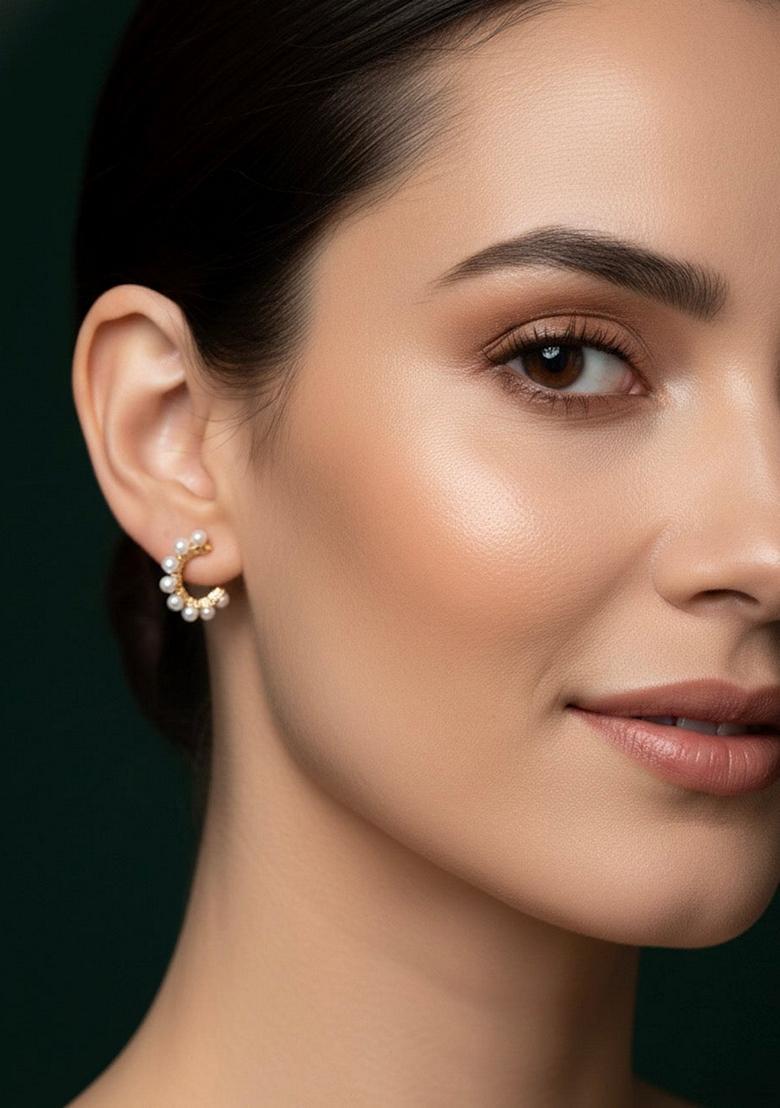 Gold Stainless Earrings - Indya