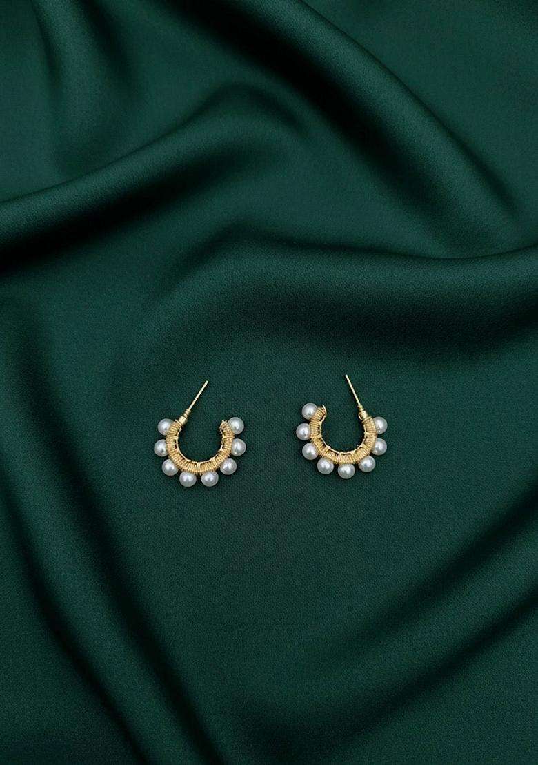 Gold Stainless Earrings - Indya