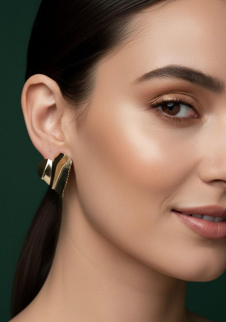 Gold Stainless Earrings - Indya
