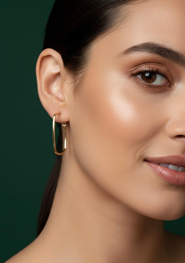 Gold Stainless Earrings - Indya