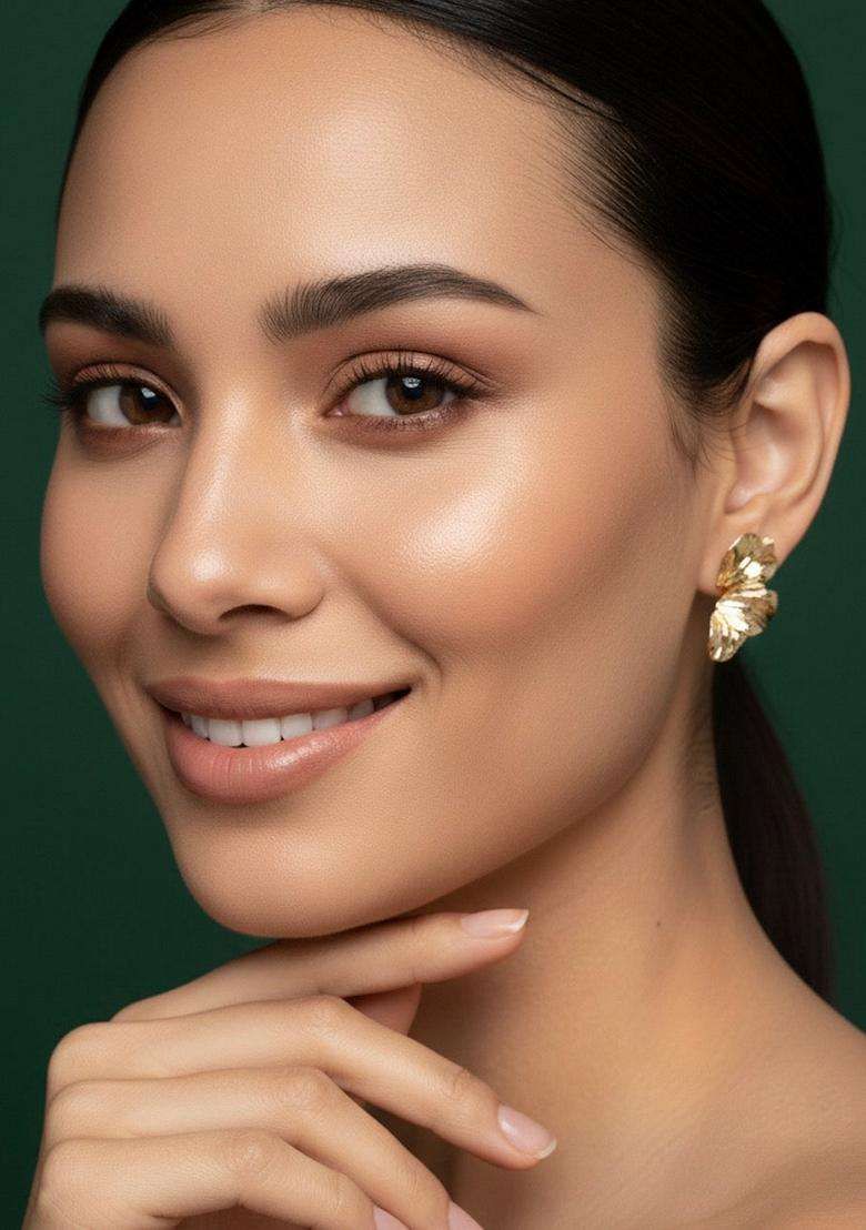 Gold Stainless Earrings - Indya