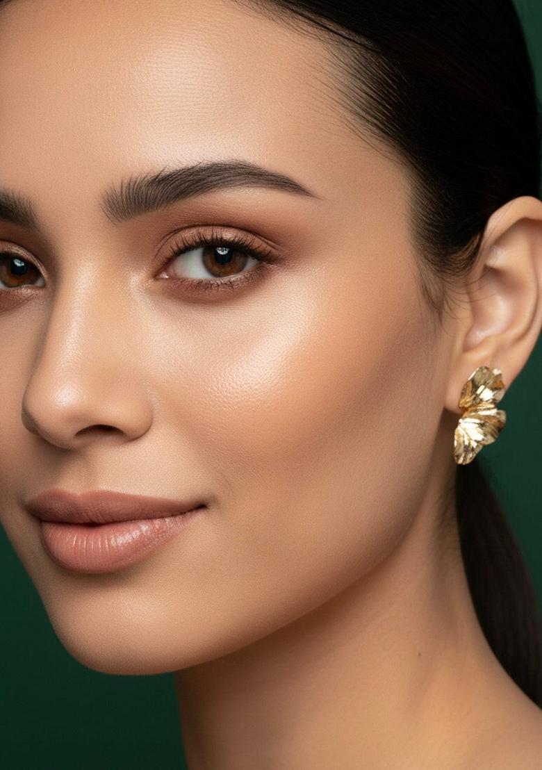 Gold Stainless Earrings - Indya