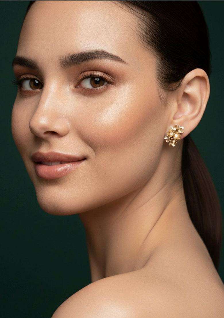 Gold Stainless Earrings - Indya