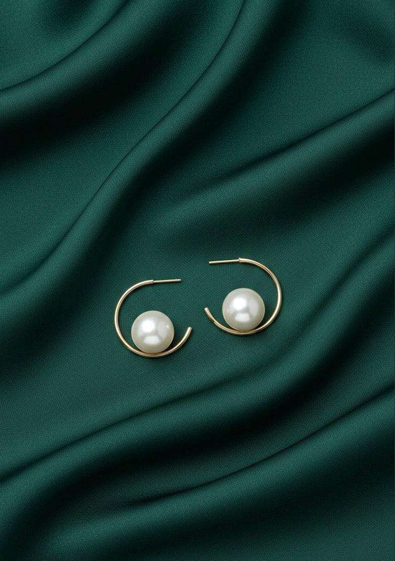 Gold Stainless Earrings - Indya