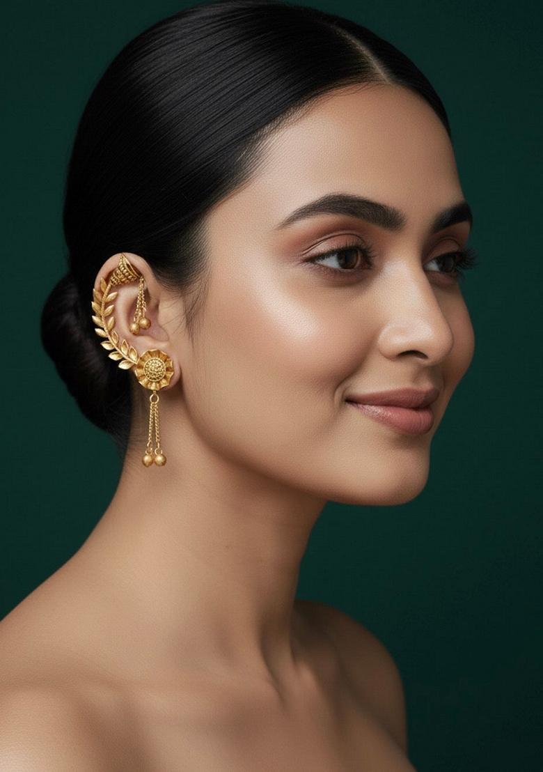 Gold Stainless Earrings - Indya