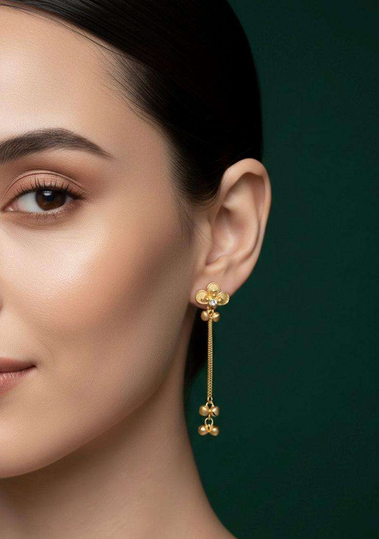 Gold Stainless Earrings - Indya