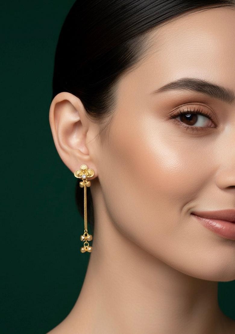 Gold Stainless Earrings - Indya